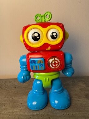 Bright Red & Blue Robot Toy for Kids - Interactive Colorful Play Figure